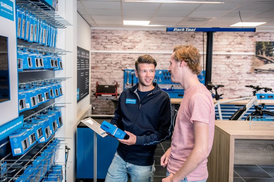 Mechanic giving customer advice